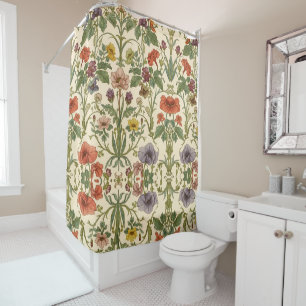 William Morris vintage Pimpernel Pre-Raphaelite  Shower Curtain