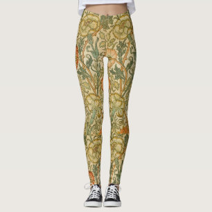 William Morris - Vintage Pink and Rose Leggings
