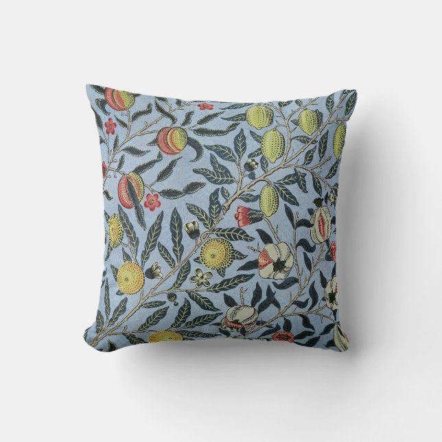 William Morris Vintage Pomegranate Fruit Pattern Cushion (Front)