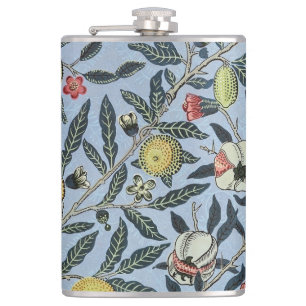 William Morris Vintage Pomegranate Fruit Pattern Hip Flask