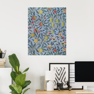William Morris Vintage Pomegranate Fruit Pattern Poster