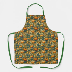 William Morris Vintage Pumpkin Patch Thanksgiving  Apron