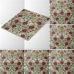William Morris Vintage Rose & Bird Pattern Tile<br><div class="desc">This is a digitally enhanced print derived from an antique birds and roses pattern design by William Morris. William Morris was a Victorian era poet, novelist, textile designer and an important figure of the British Arts and Crafts Movement. His designs had a mediaeval-inspired aesthetic and respect for hand-craftsmanship and traditional...</div>