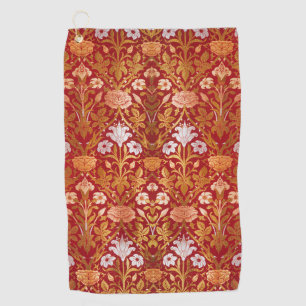 William Morris Vintage Rose & Lily Floral Pattern Golf Towel