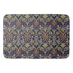William Morris Vintage Rose & Lily Flower Pattern Bath Mat