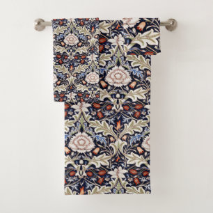 William Morris Vintage Severn Blue Floral Flowers  Bath Towel Set