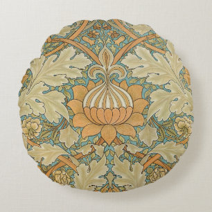 William Morris Vintage St James Acanthus Pattern Round Cushion