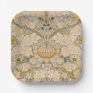 William Morris Vintage St James Acanthus Wallpaper Paper Plate