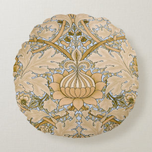 William Morris Vintage St James Acanthus Wallpaper Round Cushion
