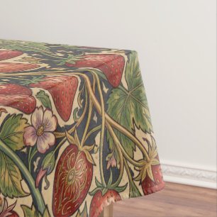 William Morris vintage strawberry Floral pattern Tablecloth