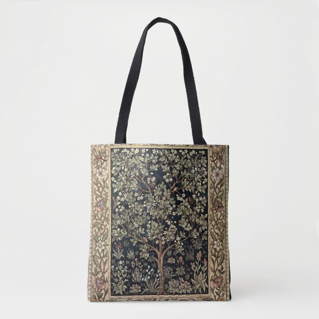 William Morris Vintage Tree & Birds Tote Bag (Front)