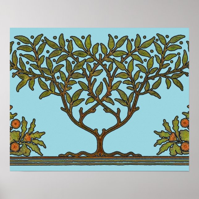 William Morris Vintage Tree Floral Design Poster (Front)