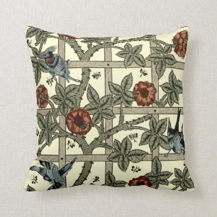William Morris Vintage “Trellis” Pattern Cushion