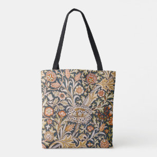 William Morris Vintage Trent Blue Floral Pattern Tote Bag