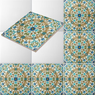 William Morris Vintage Vine Wreath Pattern Tile