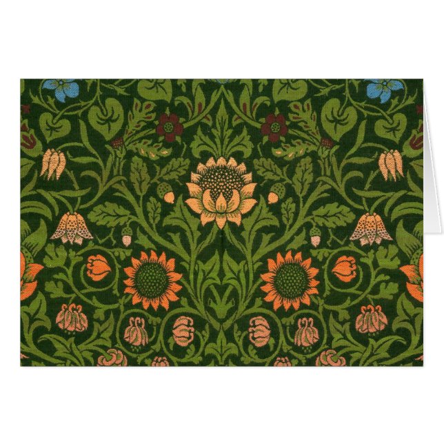 William Morris Violet and Columbine Art Rug (Front Horizontal)