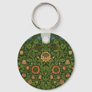 William Morris Violet and Columbine Art Rug Key Ring