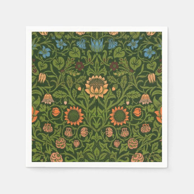 William Morris Violet and Columbine Art Rug Napkin (Front)