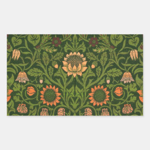 William Morris Violet and Columbine Art Rug Rectangular Sticker