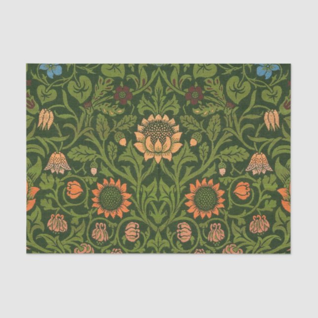 William Morris Violet and Columbine Art Rug Tissue Paper (Front)