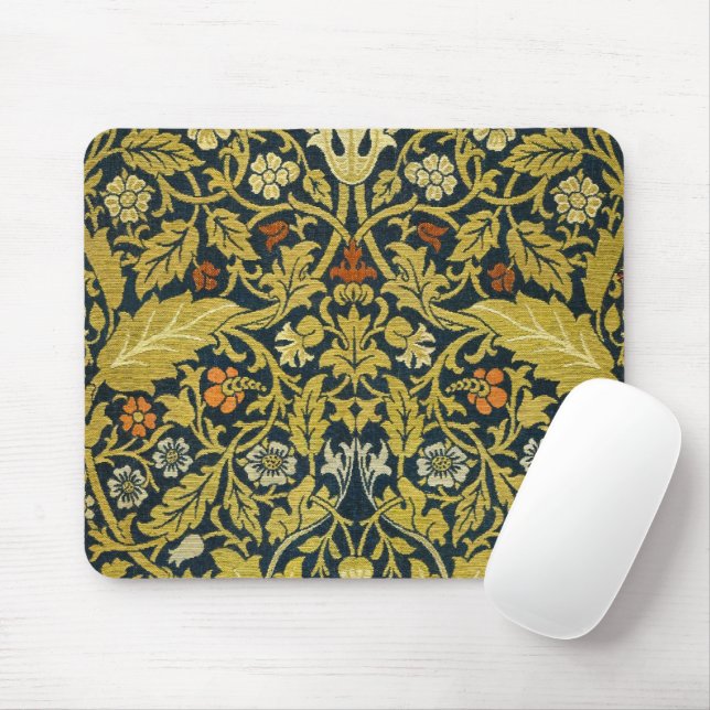  William Morris Violet Columbine Navy Floral Mouse Pad (With Mouse)