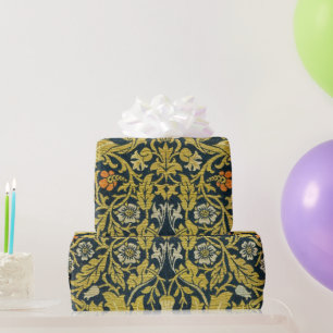 William Morris Violet Columbine Navy Floral Wrapping Paper