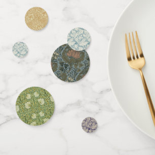 William Morris Wallflower floral blue damask Confetti