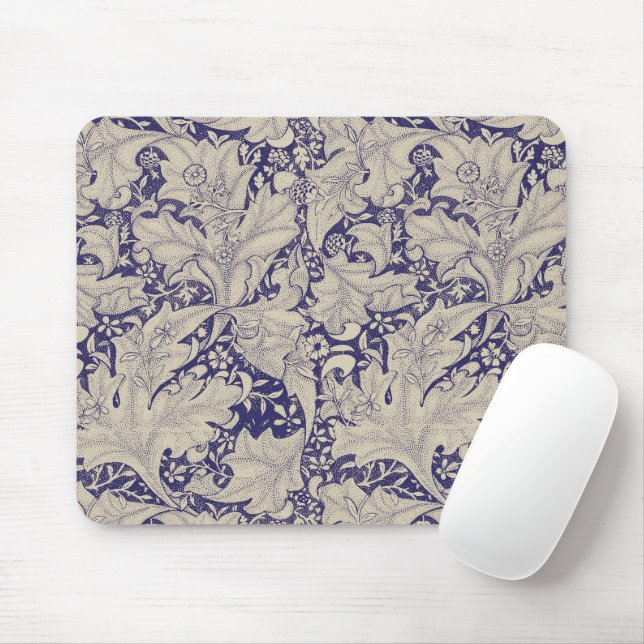 William Morris Wallflower floral blue damask  Mouse Pad (With Mouse)