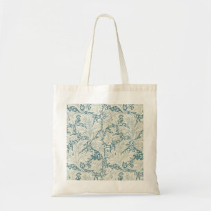 William Morris Wallflower floral blue damask Tote Bag