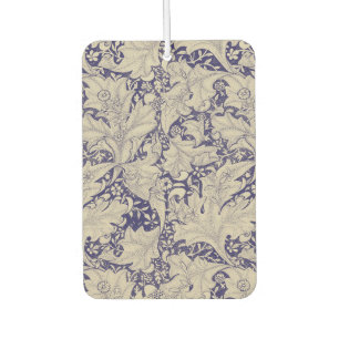 William Morris Wallflower Pattern Antique Blue Car Air Freshener