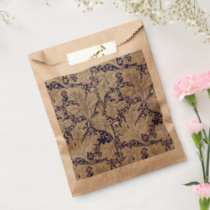 William Morris Wallflower Pattern Antique Blue Favour Bags