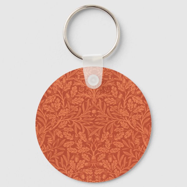 william morris wallpaper acorns and oak key ring (Front)