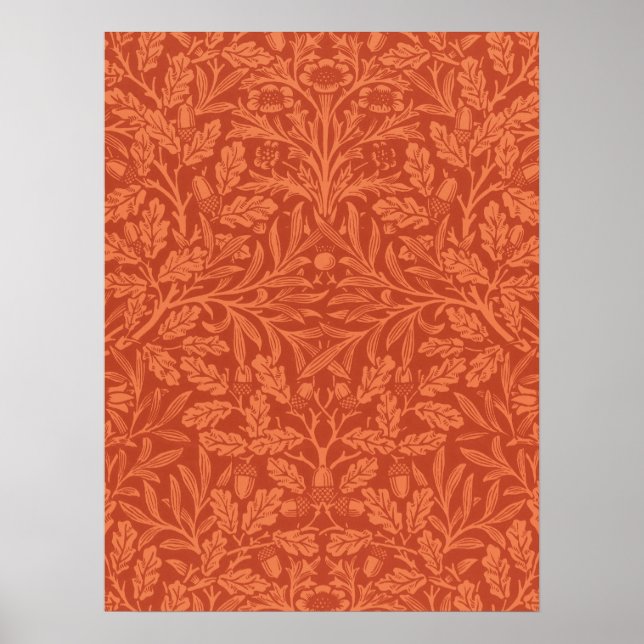 william morris wallpaper acorns and oak poster (Front)