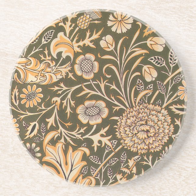william morris wallpaper cherwell design coaster (Front)