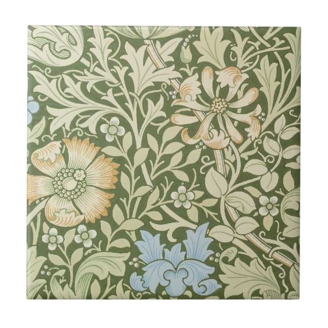William Morris Wallpaper Design on Tile (Front)