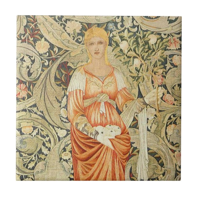 William Morris Wallpaper Design on Tile (Front)