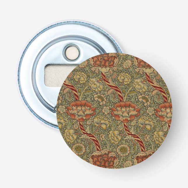 William Morris Wandle English Floral Damask Design Bottle Opener (Front)