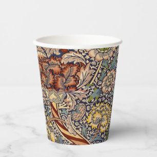 William Morris Wandle Navy Blue Floral Art Paper Cups