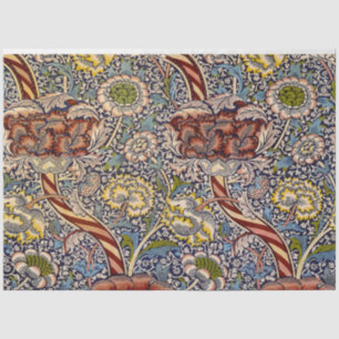 William Morris Wandle Navy Blue Floral Art Tissue Paper