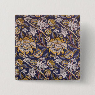 William Morris Wey Floral Arts Crafts Wallpaper 15 Cm Square Badge