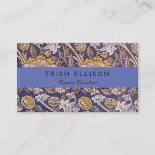 William Morris Wey Floral Arts Crafts Wallpaper Business Card
