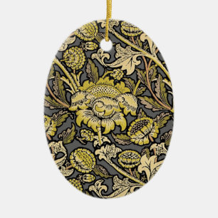 William Morris Wey Floral Arts Crafts Wallpaper Ceramic Tree Decoration