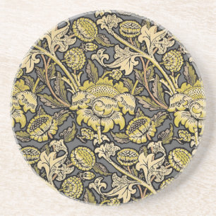 William Morris Wey Floral Arts Crafts Wallpaper Coaster