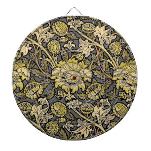 William Morris Wey Floral Arts Crafts Wallpaper Dartboard