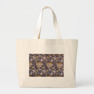 William Morris Wey Floral Arts Crafts Wallpaper Large Tote Bag
