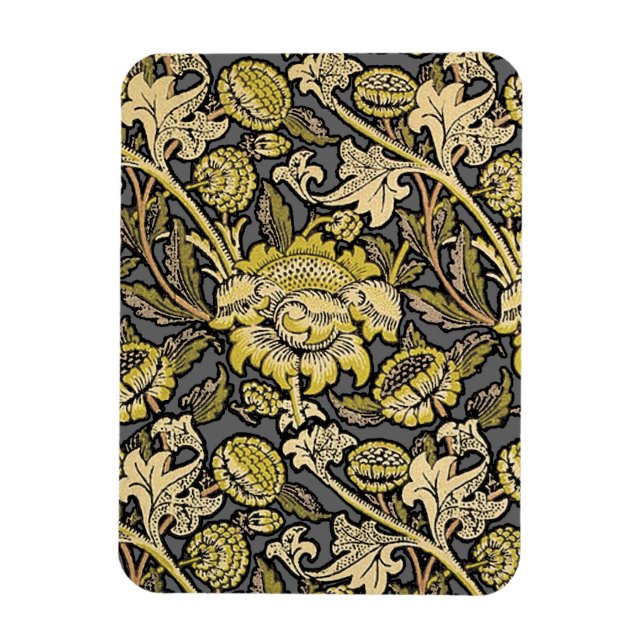 William Morris Wey Floral Arts Crafts Wallpaper Magnet (Vertical)