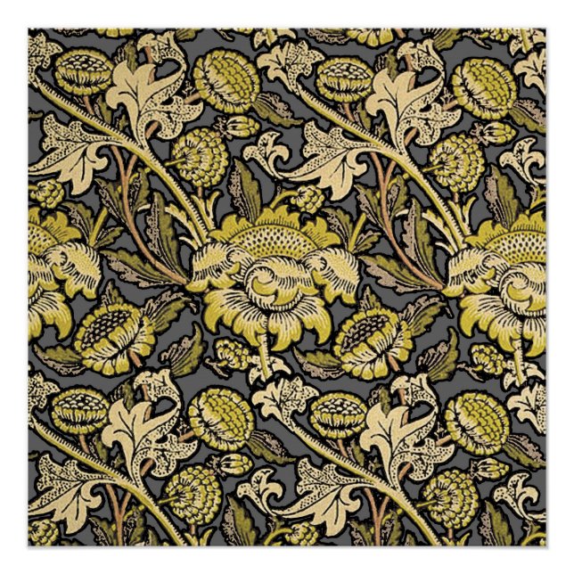 William Morris Wey Floral Arts Crafts Wallpaper Poster (Front)