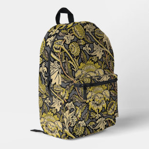 William Morris Wey Floral Arts Crafts Wallpaper Printed Backpack