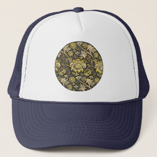 William Morris Wey Floral Arts Crafts Wallpaper Trucker Hat