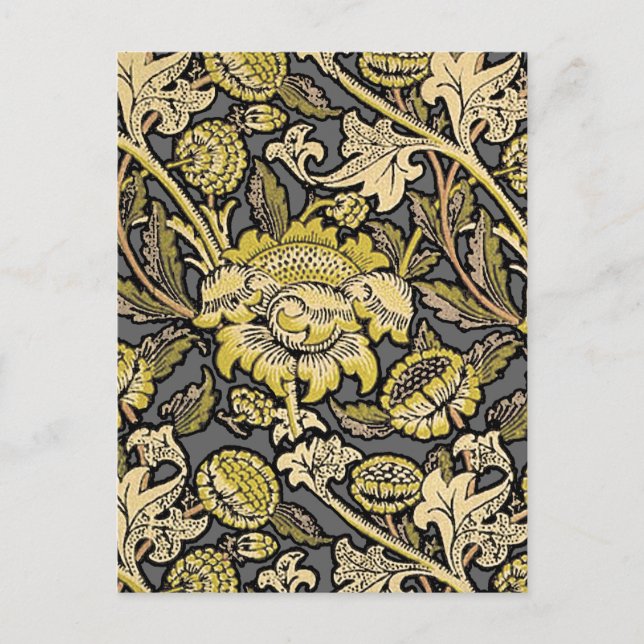 William Morris Wey Floral Wallpaper Postcard (Front)